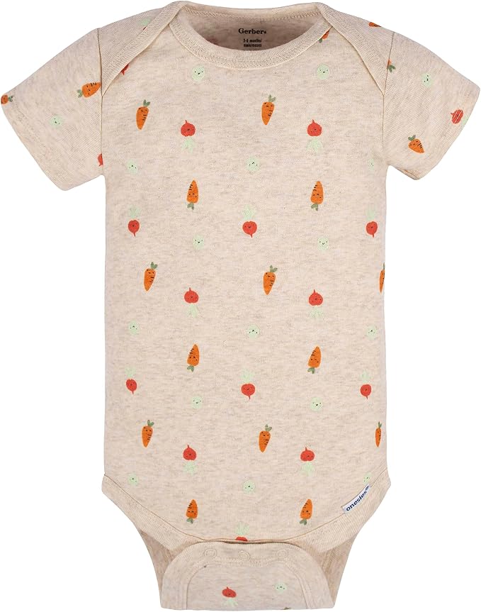 Gerber Baby Girls 5-Pack Short Sleeve Variety Onesies Bodysuits - Image 4