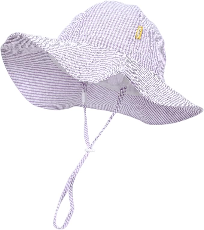 Baby & Toddler Wide Brim Sun Hats UPF 50+ Sun Protection Bucket Cap Cute by Dasmini