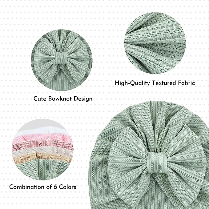 Cinaci 6 Pack Soft Turban Hats - Image 6