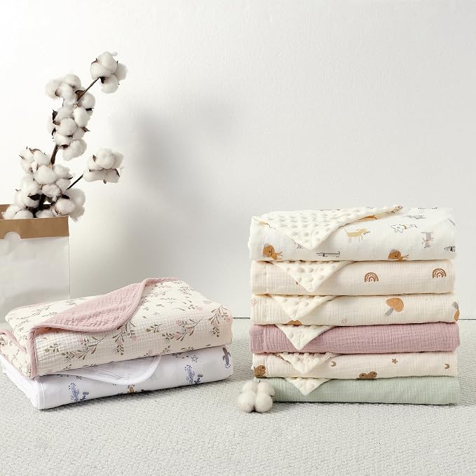 CREVENT 30''X40'' Organic Muslin Cotton Baby Blanket - Image 7