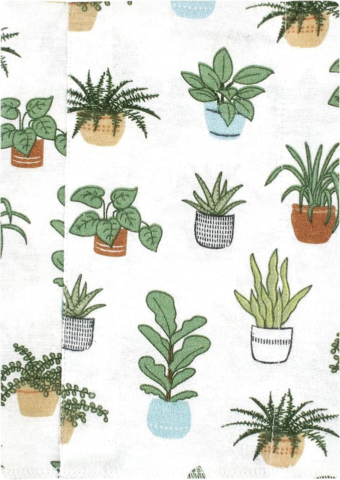 Luvable Friends Hudson Baby Flannel Burp Cloths 7pk, Botanical Plants - Image 2