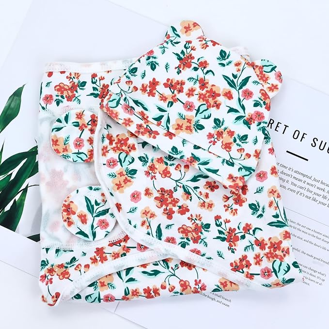 Dizila 2 Sets Adjustable Soft Cotton Blend Newborn Infant Baby Girl Receiving - Image 7