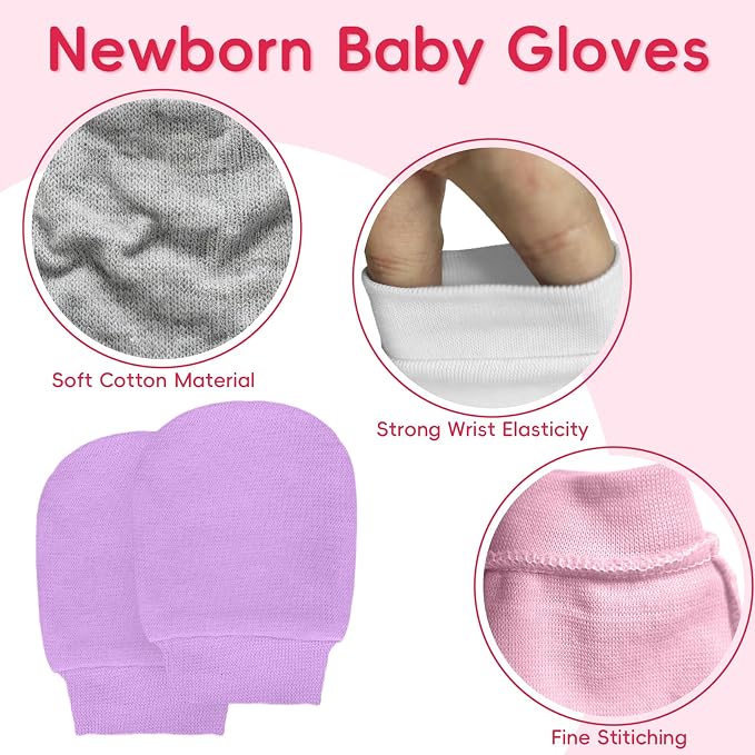 6 Pairs Baby Mittens No Scratch Mittens Infant Toddler Soft Gloves Essentials - Image 3