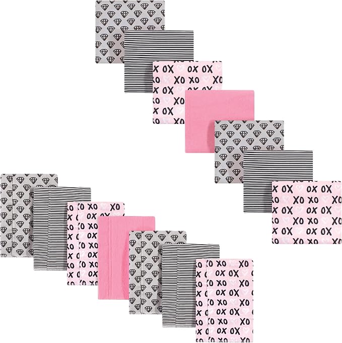 Hudson Baby Unisex Baby Cotton Flannel Burp Cloths and Receiving Blankets by HudsonBaby