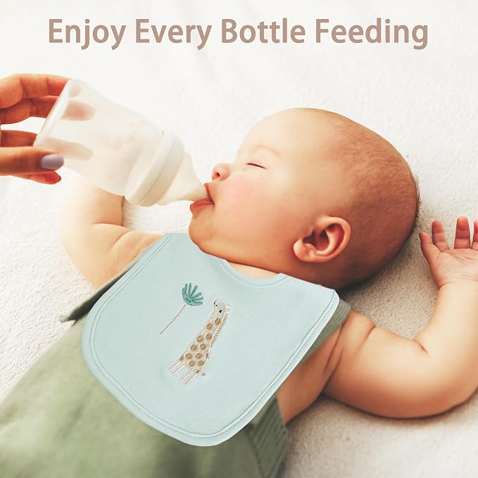 6 Pack Baby Bibs for Drooling and Teething Soft Cotton Absorbent - Image 10