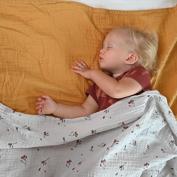 POMISO Muslin Swaddle Blankets for Boys & Girls, Newborn Receiving Blankets - Image 6