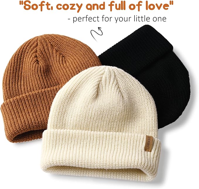 DANMY Infant Toddler Beanie Kint Hat Baby Boys Girls Beanies Kids Winter Hats - Image 3