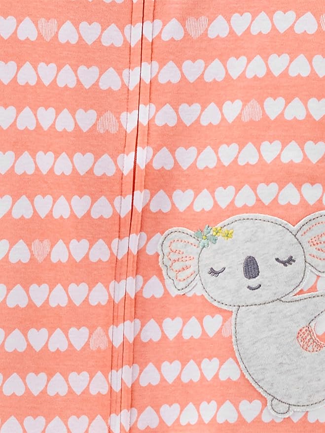 Simple Joys by Carter's Girls 3-pack Snug Fit Footed Cotton Pajamas - Image 3