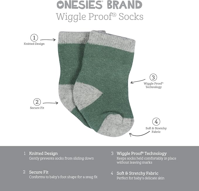 Onesies Brand Baby Boys & Girls 12 Pair Bootie Socks - Image 6