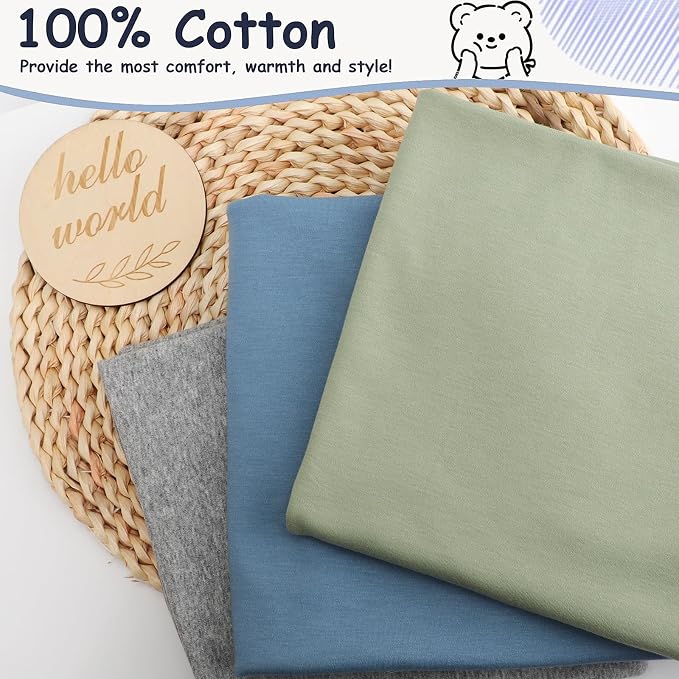 DRESHOW BQUBO Cotton Baby Swaddle Hat Set Newborn Infant Receiving Blankets - Image 4
