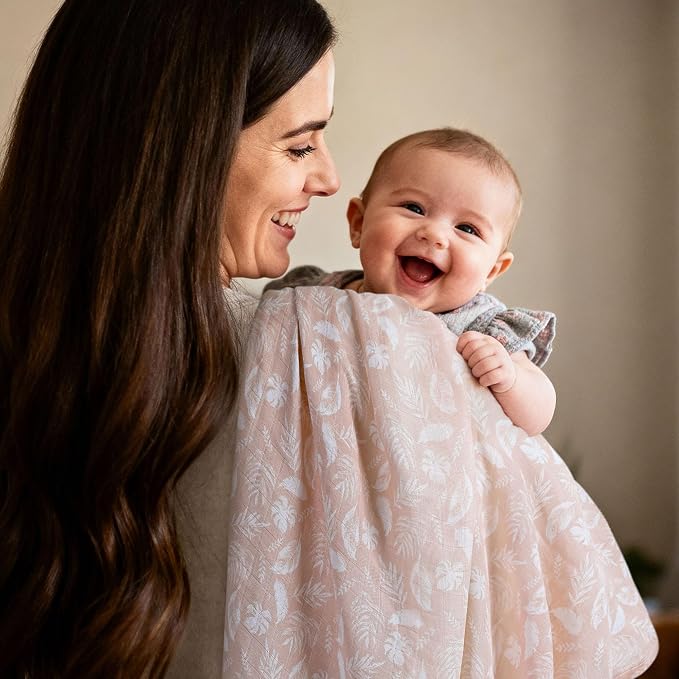 GLLQUEN BABY Muslin Swaddle Blankets 4Pk Receiving Blanket Large 35" x 40" | - Image 6