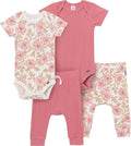 Modern Moments by Gerber Baby Viscose 4-Pack Bodysuit & Pant Set by ModernMomentsbyGerber