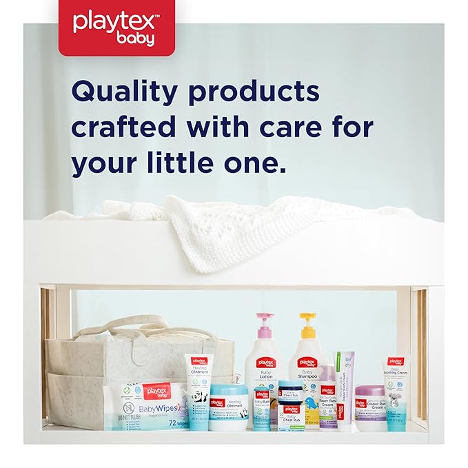 Playtex Baby Vapor Cream, 3 oz., 3-Pack, Gentle Baby Soothing Cream, Dermatologist Tested, Hypoallergenic, Free of Dye, Parabens and Phthalates