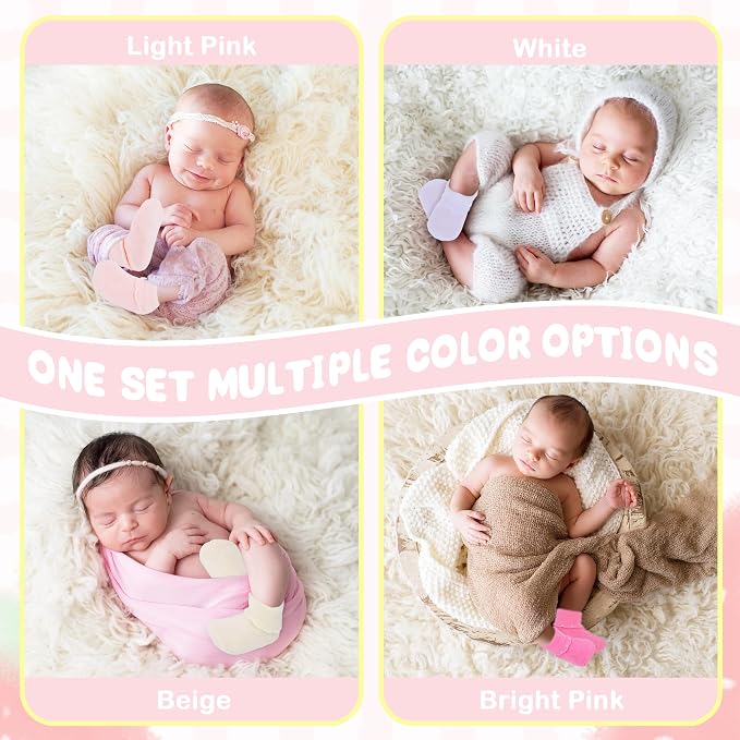 8 Pairs Newborn Socks Thick Cotton Terry Turn Cuff Baby Socks 0-6 Months Cute - Image 5