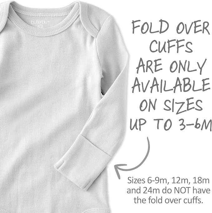 Butterblu Ashley 5-Pack Long Sleeve Ruffle Shoulder Bodysuits 100% Cotton | - Image 4