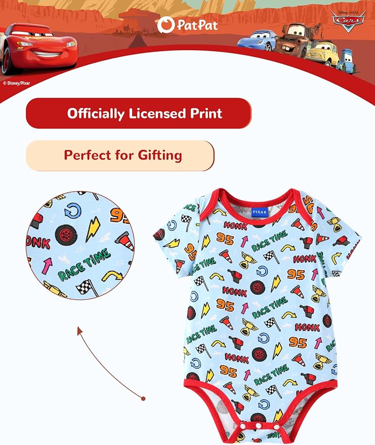 Disney Baby Viscose Made from Bamboo 3-Pack Bodysuits Set Newborn to Infant - Image 6
