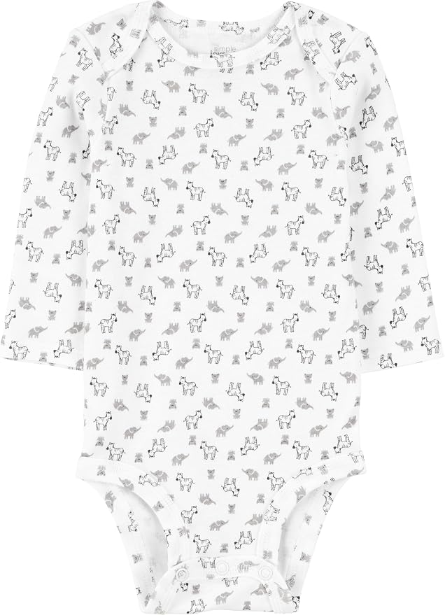 Simple Joys by Carter's Baby 5-pack Long-sleeve Bodysuit - Image 2