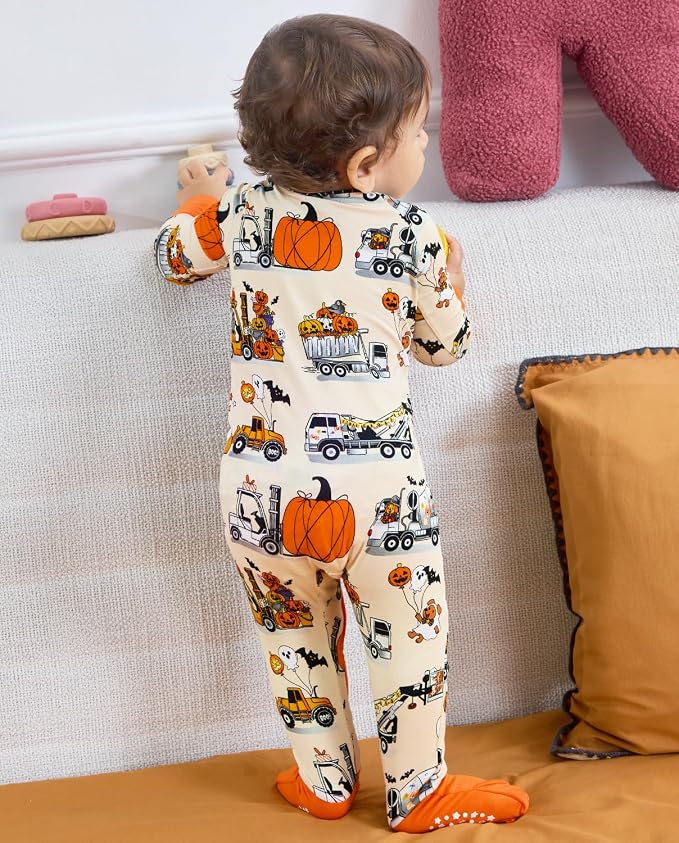babee Reshinee Bamboo Viscose Baby Footie Pajama, Zipper Sleeper Boys Girls | - Image 6