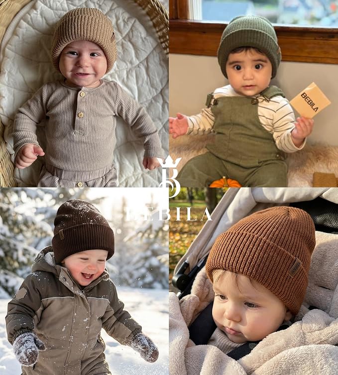 Baby Beanie Toddler Infant Winter Hats Knit Warm Caps - Image 6