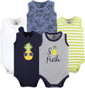 Hudson Baby Basics Unisex Baby 5-Pack Sleeveless Baby Bodysuits by HudsonBaby