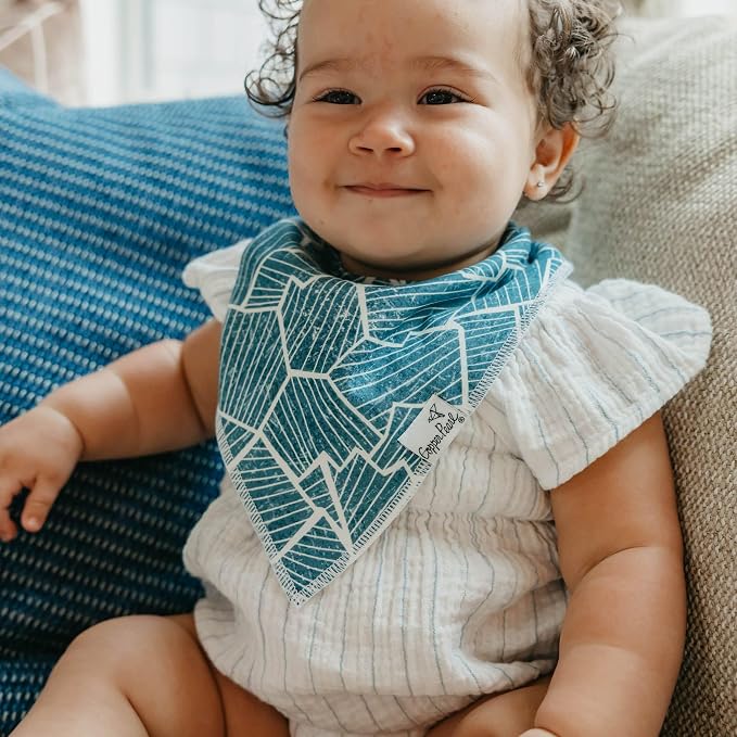 Copper Pearl Baby Bibs 4 Pack, Printed Bandana Drool Bibs - Image 5