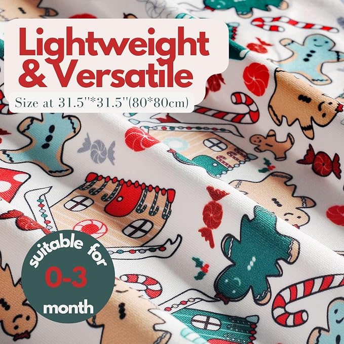 Newborn Swaddle Blanket Set, Matching Beanie - Image 5