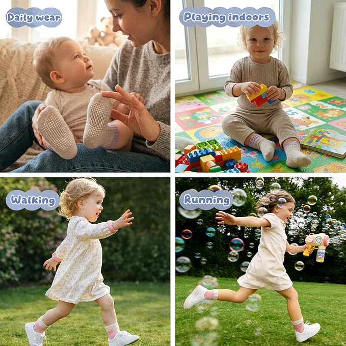 Baby Toddler Essentials Non-Slip Crew Socks - Image 6