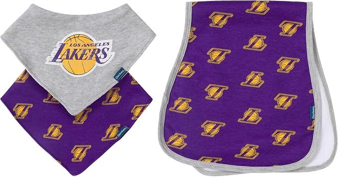 Gerber Baby NBA Bandana Bib and Burp Cloth Set by Gerber