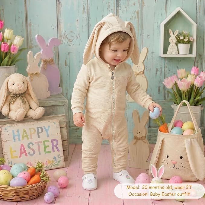 Simplee kids Baby Bunny Outfits Romper, Zipper Up - Image 7