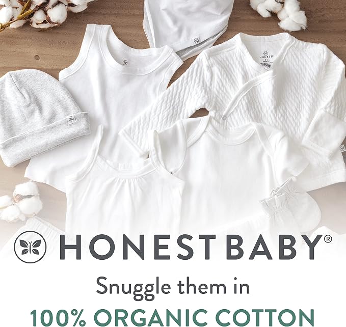 HonestBaby Baby 3-pack Long Sleeve Side-snap Kimono Bodysuits Organic Cotton - Image 8