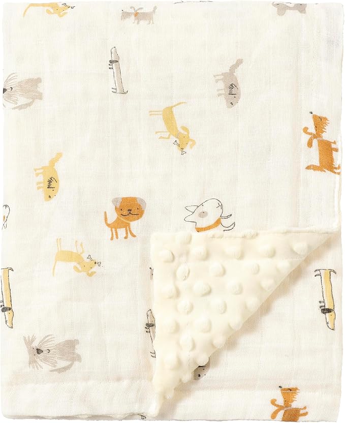 CREVENT 30''X40'' Organic Muslin Cotton Baby Blanket by CREVENT