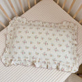 BuLuTu Cotton Muslin Kids Toddler Pillowcase with Cute Azalea Flowers Pattern Super Soft Crib Nursery Pillowcase for Boys,Girls,Bedding Decor Machine Washable, Durable Pillowcase,1 Piece,14"x20"
