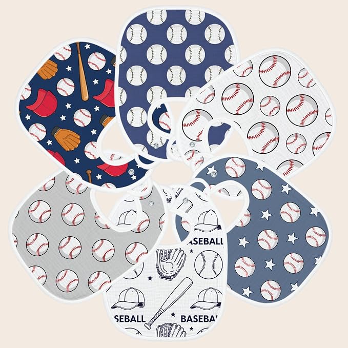 Baby Bibs for Baby Boys Girls 6-Pack - Image 6