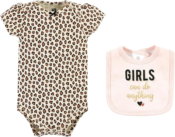 Hudson Baby Unisex Cotton Sleep and Play, Bodysuit and Bandana Bib Set - Image 3