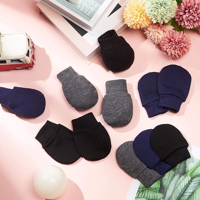 Geyoga 6 Pairs Baby Mittens Newborn No Scratch Gloves Infant | Anti Scratch - Image 4