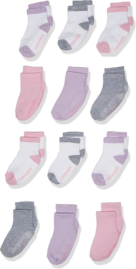 Cherokee Baby Girls' 12 Pack Shorty Ankle Socks by Cherokee