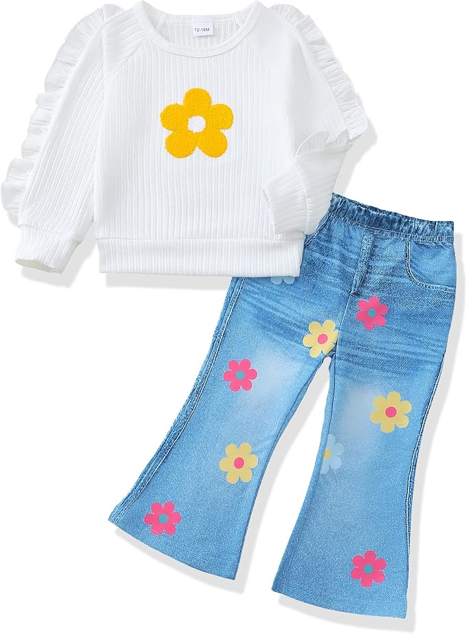 Renotemy Toddler Baby Girl Clothes Fall Winter Outfits Gifts 12Months-5T by Renotemy