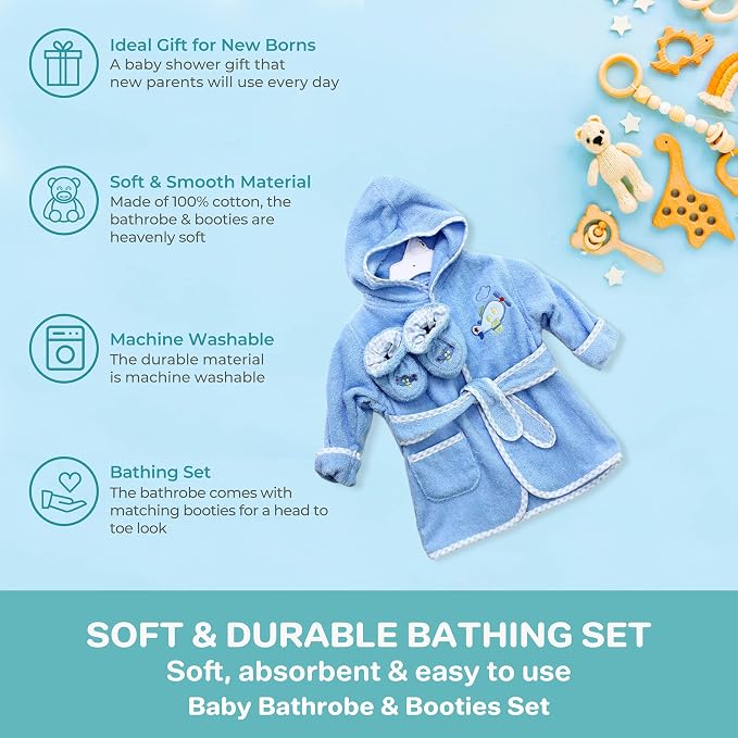Spasilk 100% Cotton Hooded Terry Bathrobe - Image 4