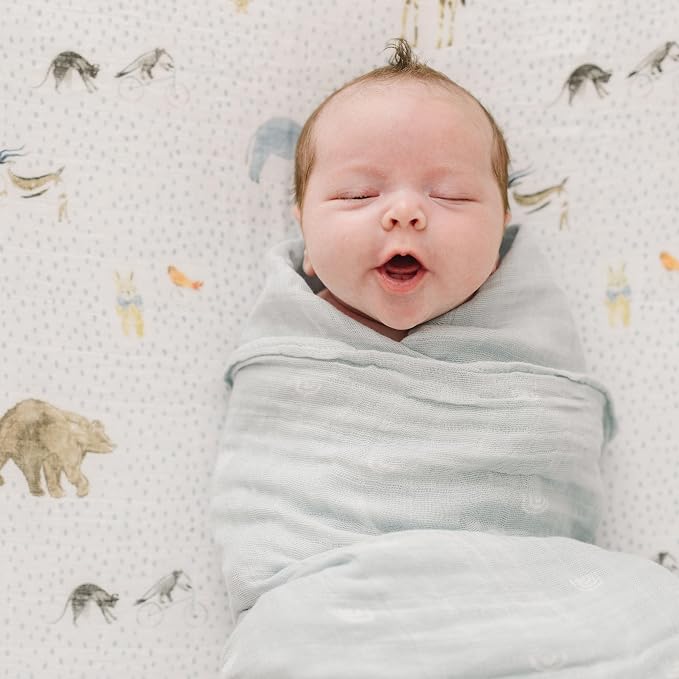 Little Unicorn Premium Cotton Swaddle Baby Blanket | Breathable Fabric | - Image 8