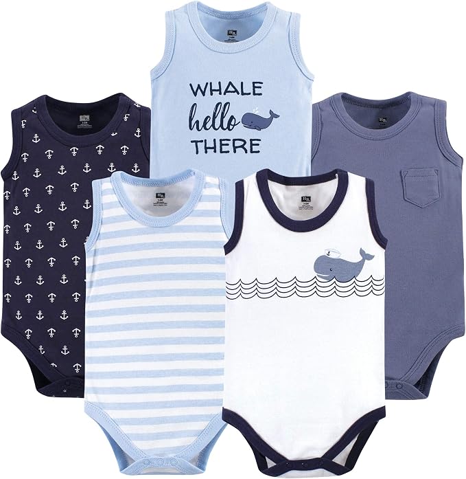 Hudson Baby Unisex Baby Cotton Sleeveless Bodysuits by HudsonBaby