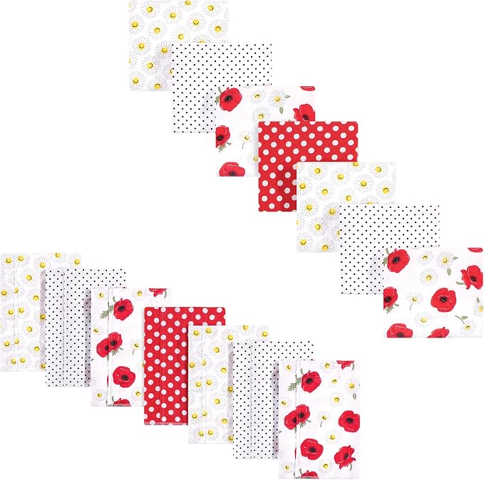 Hudson Baby Unisex Baby Cotton Flannel Burp Cloths and Receiving Blankets by HudsonBaby