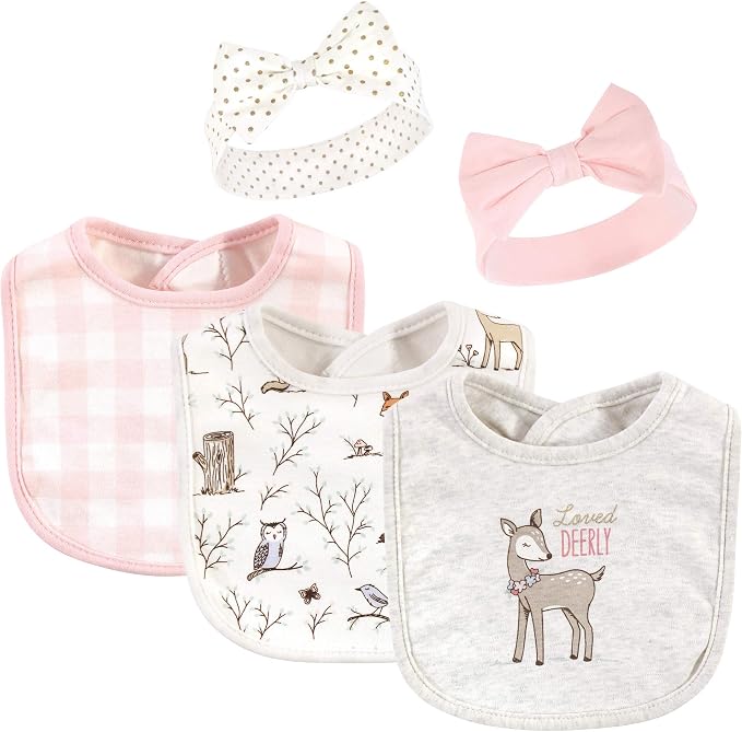 Hudson Baby Unisex Baby Cotton Bib and Headband Set by HudsonBaby