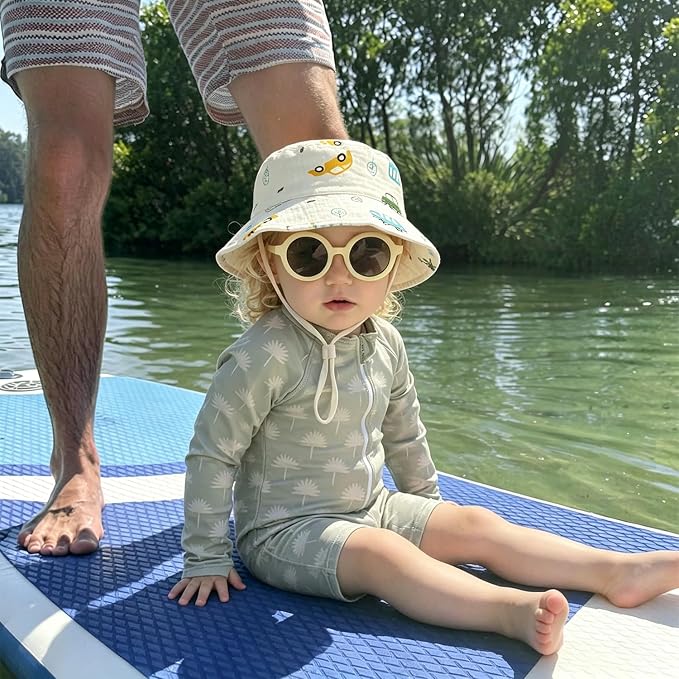 Muslin Baby Sun Hat Sun Protection Baby Toddler Bucket Hats - Image 5