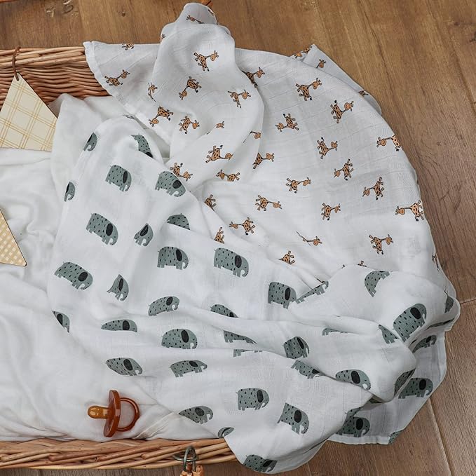 GLLQUEN BABY Receiving Blankets Muslin Swaddle Blanket - Image 7