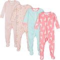 Gerber Baby Girls 4-pack Footed Pajamas by Gerber