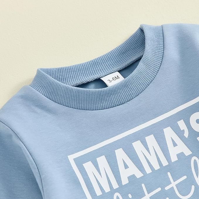 Toddler Baby Boy Fall Winter Outfit Long Sleeve Letter Print Sweatshirts and Jogger Pants Infant Boy Clothes