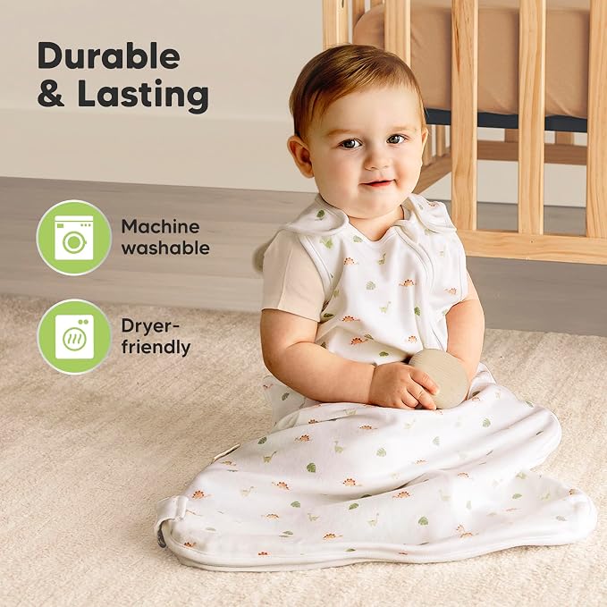 2-Pack Organic Baby Sleep Sacks, 100% Cotton 0.5TOG - Image 8