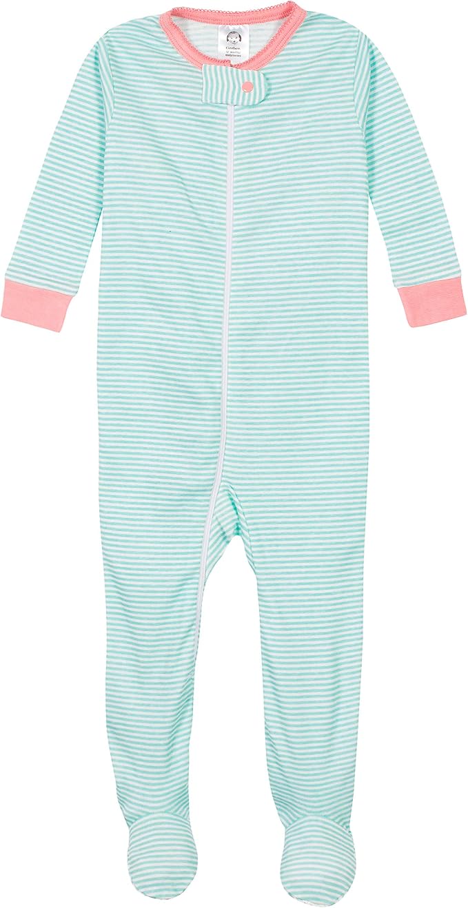 Gerber Baby Girls 2-Pack Footed Pajamas - Image 3