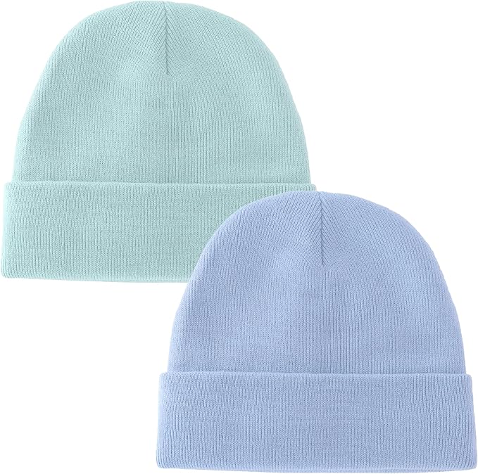 ROYBENS 100% Cotton Baby Beanie Cute Toddler Winter Hat Knit Caps Ages 0-8 | by ROYBENS