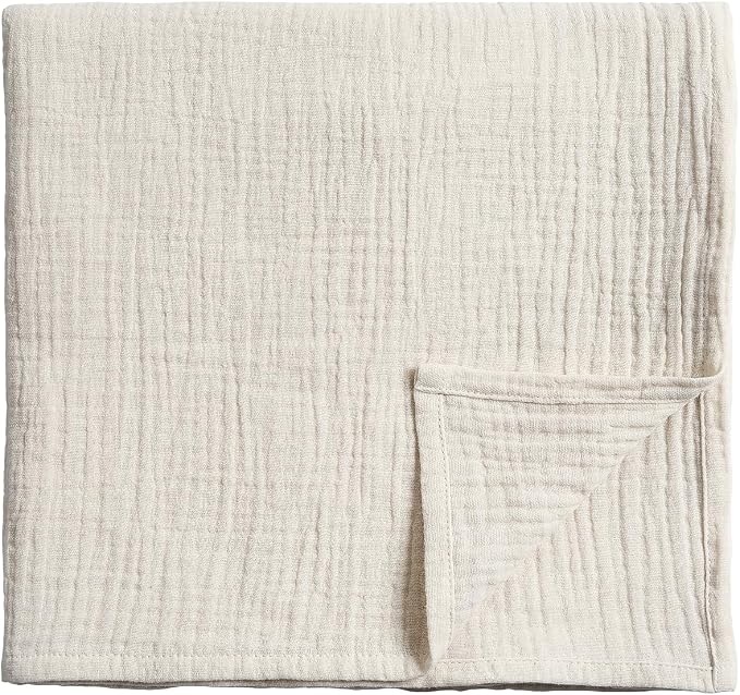 Meracorallo Muslin Swaddle Blanket, 100% Cotton Receiving Blanket, Cream | Soft by Meracorallo